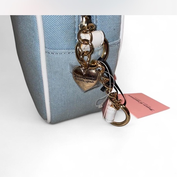 Juicy Couture Light Blue and White Crossbody Bag - Picture 4 of 5
